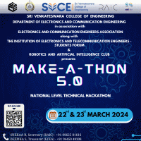 Make-a-thon 5.0 National Level 24-hour Hacakthon Poster
